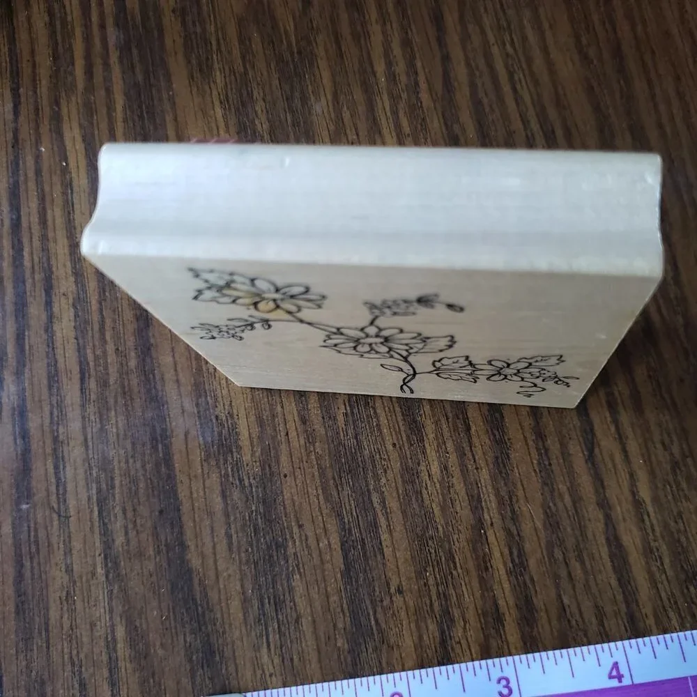 Wood Mounted Rubber Stamp - Flower Vine - Great Impressions Card Making